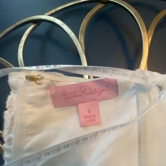 Lilly Pulitzer Bowen Strapless Floral Lace Bride Shower Wedding Dress White 8 M - Picture 9 of 9